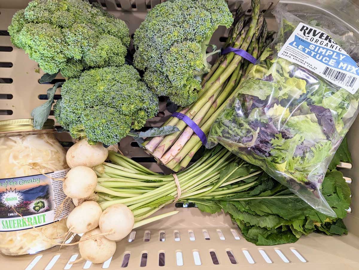 An example of produce in a LEAP farm share