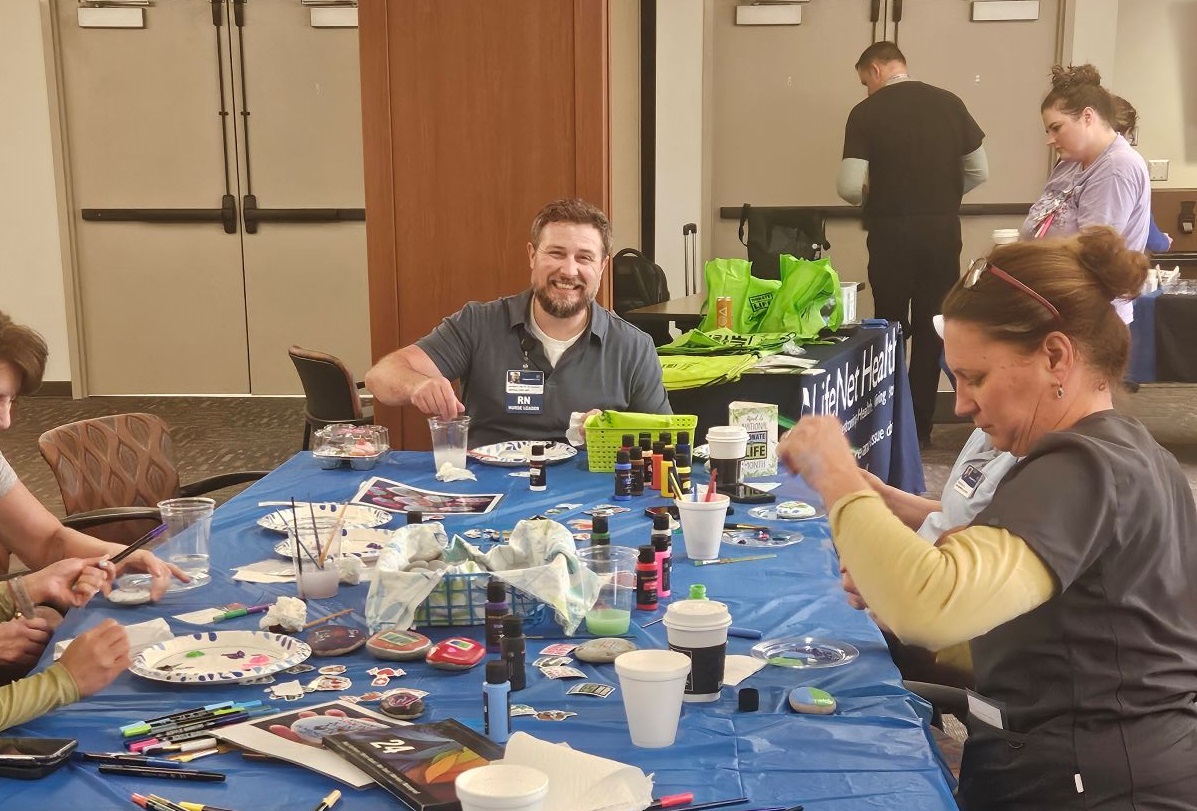 Staff get creative at the Donate Life event.