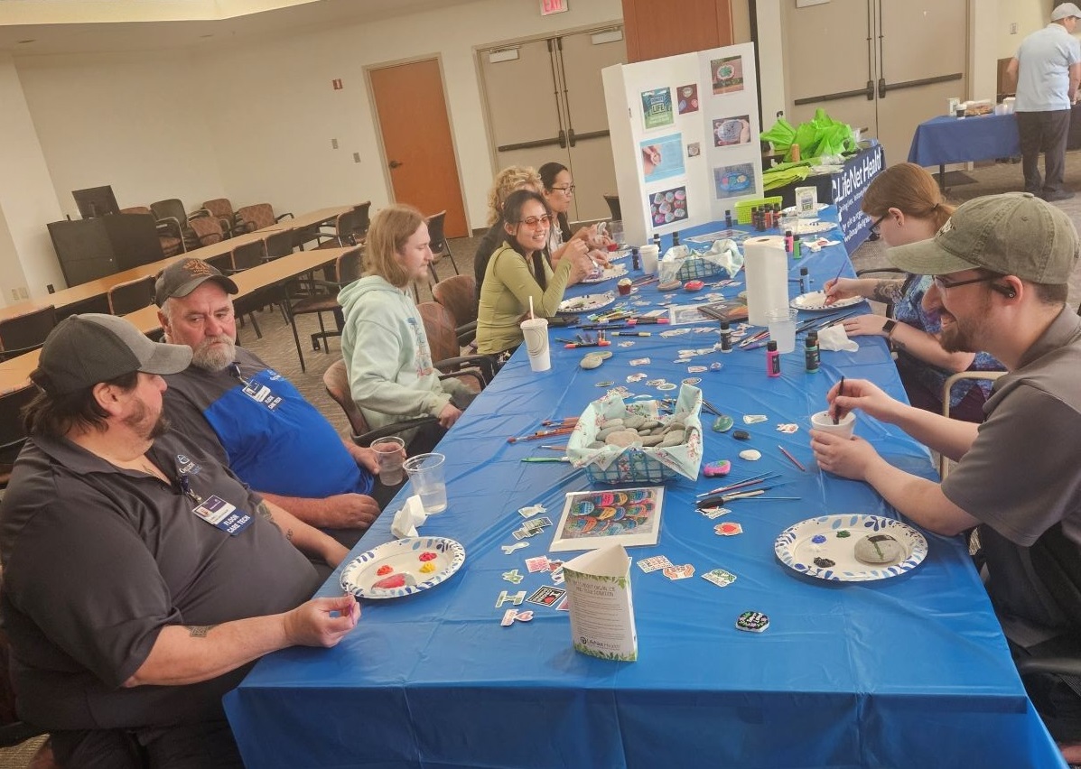 Staff get creative at the Donate Life event.
