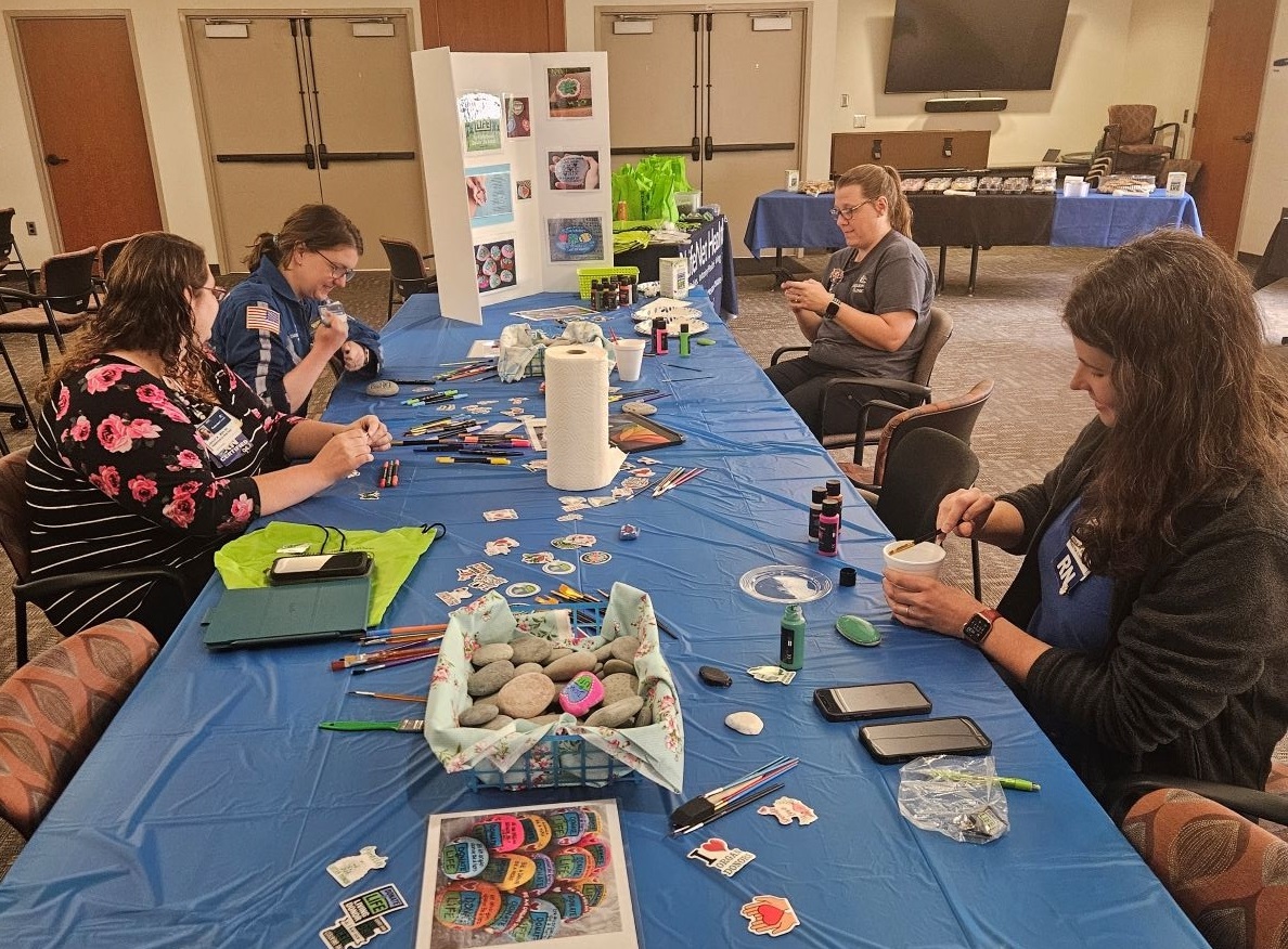 Staff get creative at the Donate Life event.
