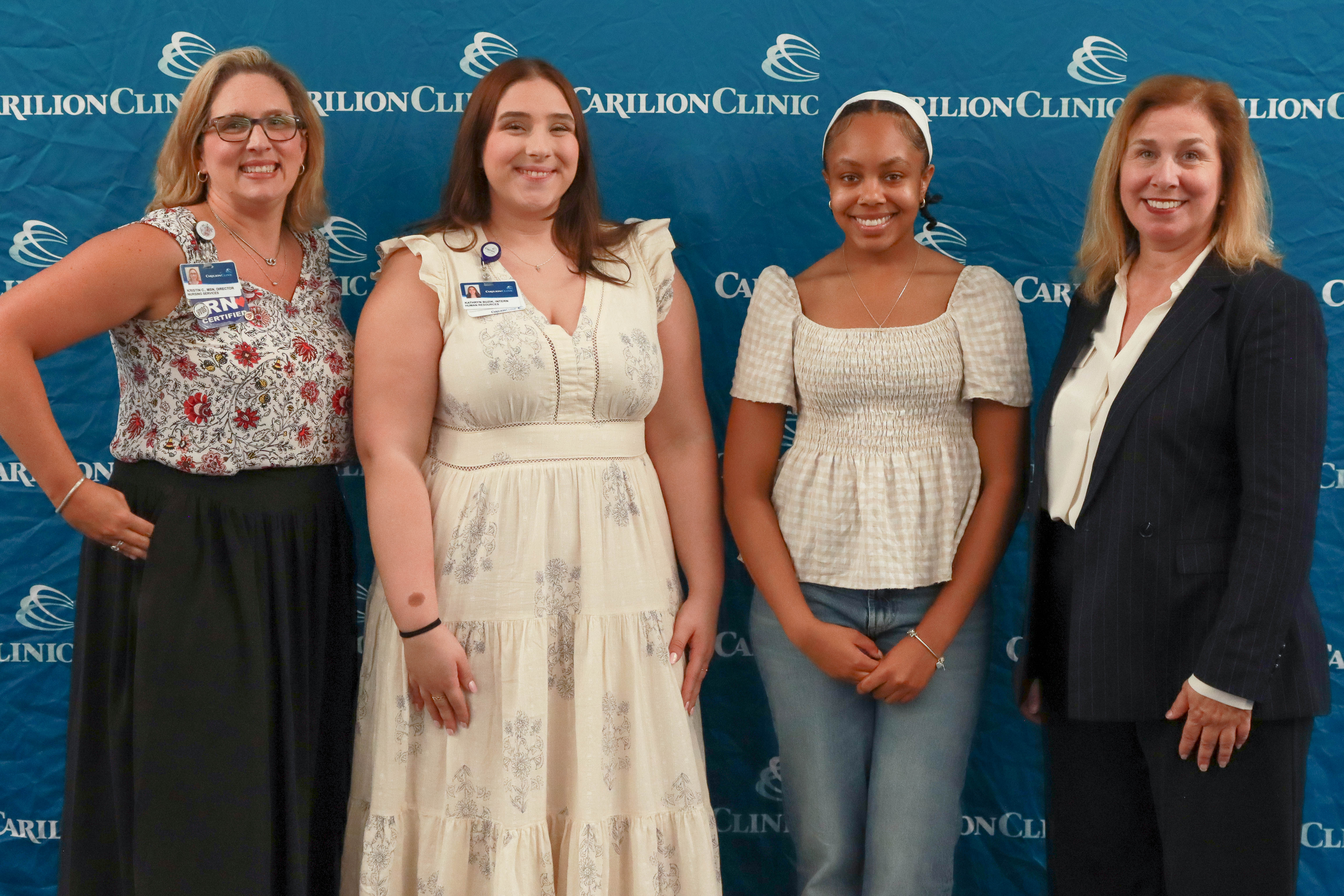 Summer 2025: Kathryn Buzik and Nia Bright with their leaders, Tara Wiedeman and Kristin Crouse
