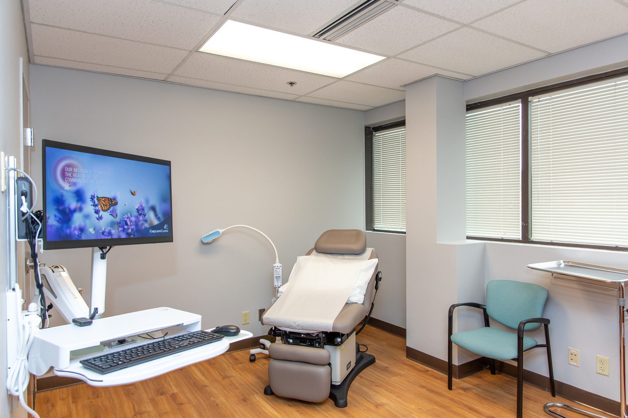 An exam room in our new midwifery suite