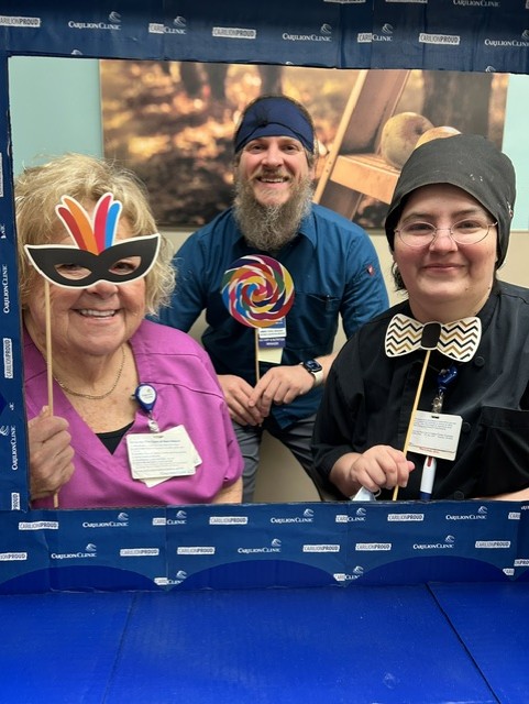 CTCH Carilion Proud Week Photo Booth: Nutrition Services (Brenda Owens, Jimmie Cooke, Samantha Gilley)