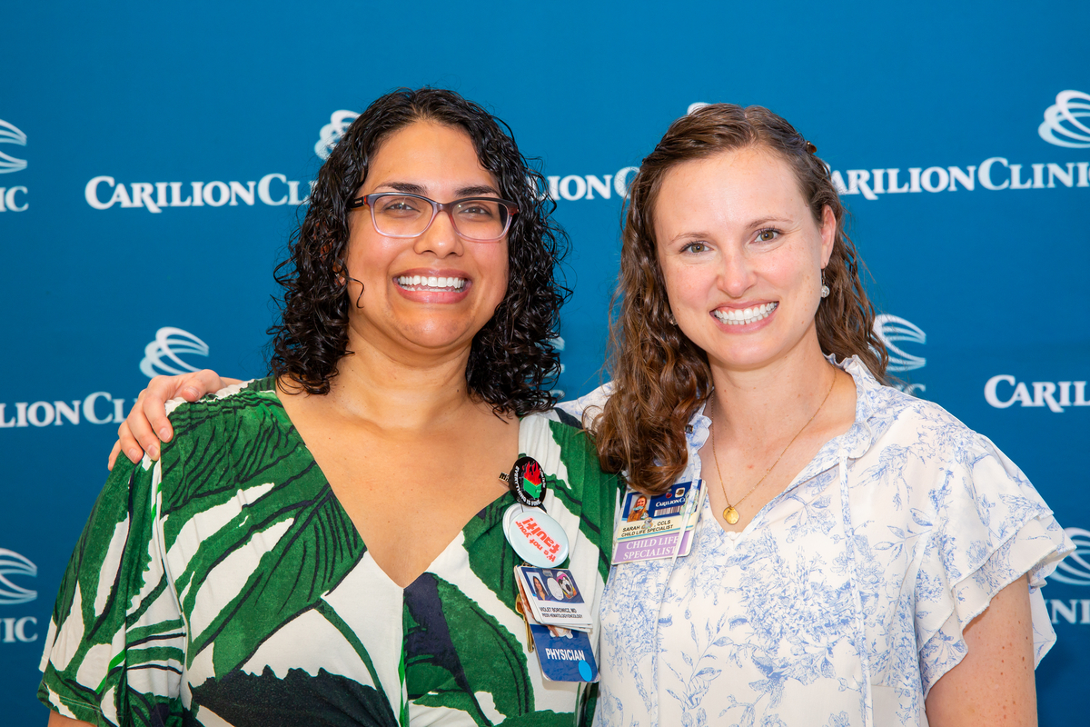 L to R: Dr. Violet Borowitz, Pediatric Oncology; Sarah Kress, child life specialist.
