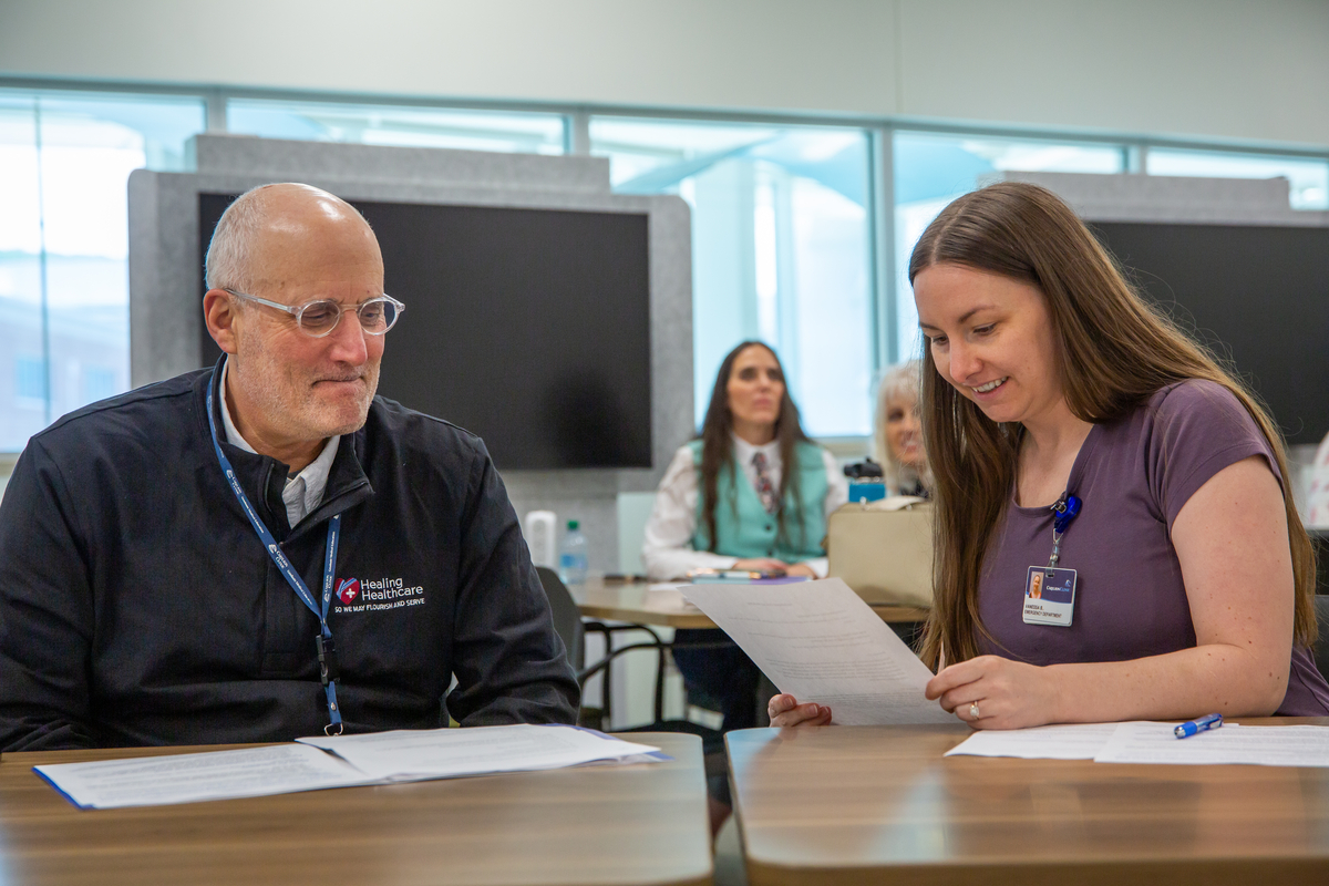 Summit participants Dr. Nussbaum and Vanessa Bradley