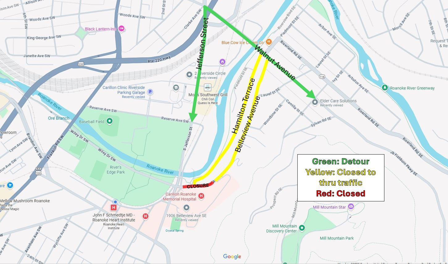 Detour map