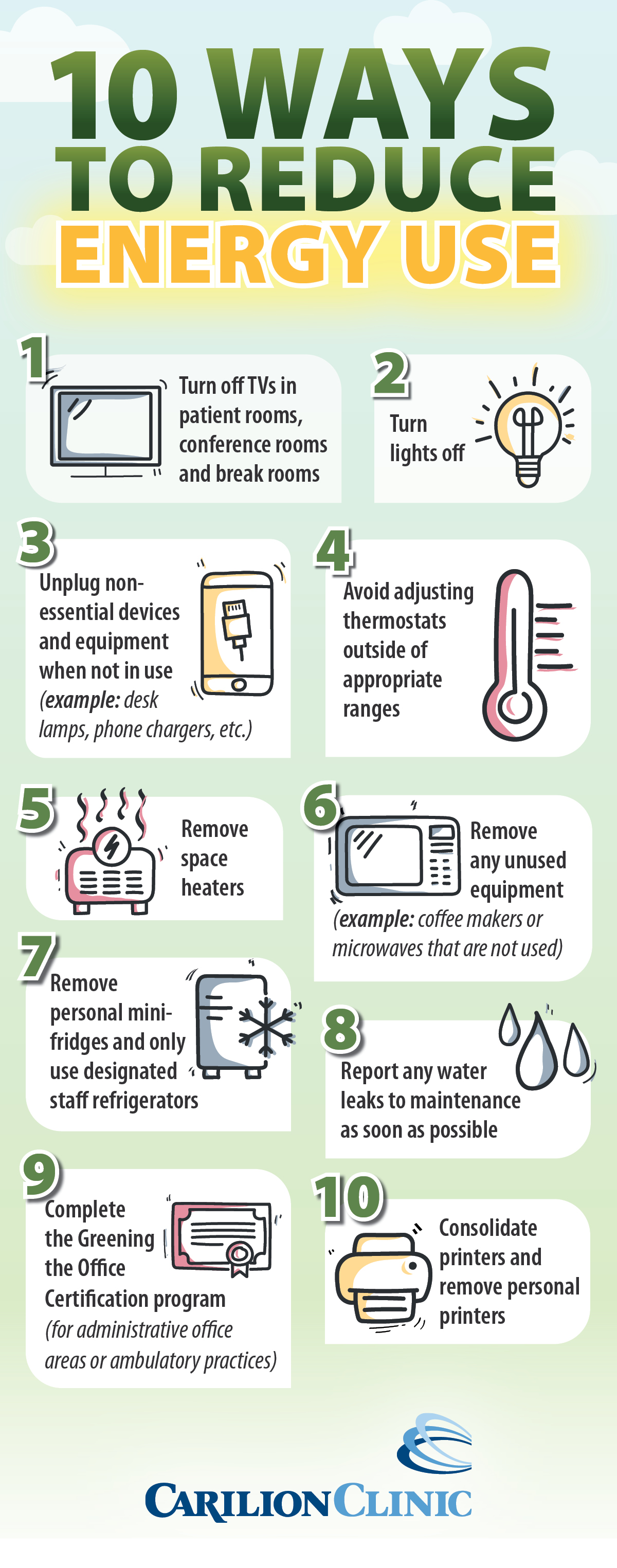 10 Ways to Reduce Energy Use