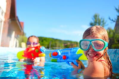 kids in pool