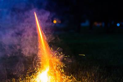 Backyard firework.