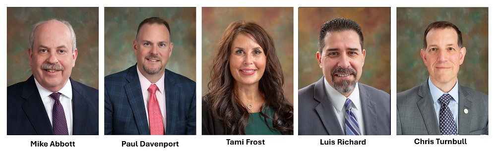 headshots of Abbott, Davenport, Frost, Richard, Turnbull