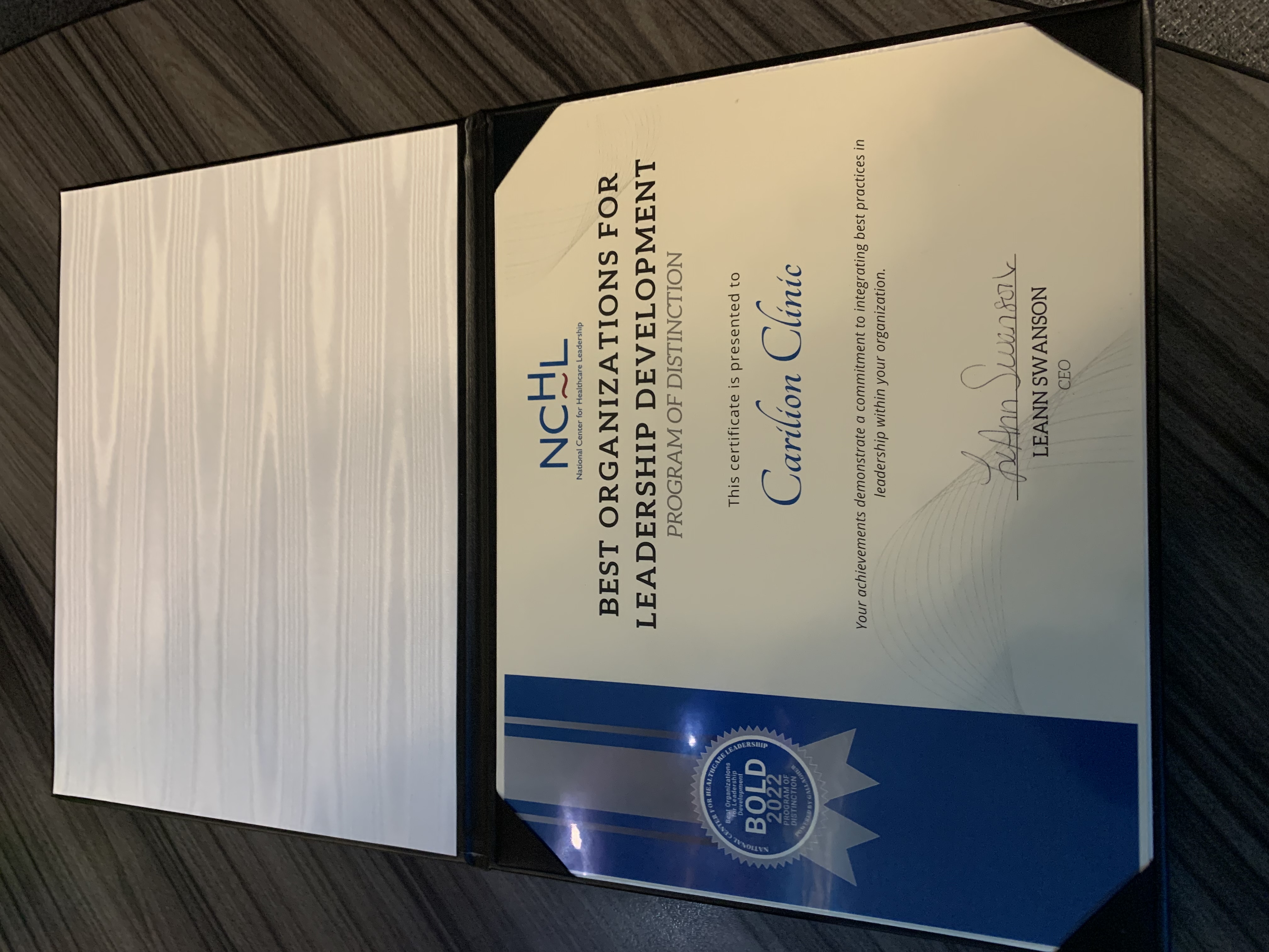 award certificate