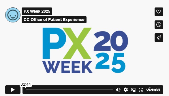 Patient Experience Week video with Brandon Jones