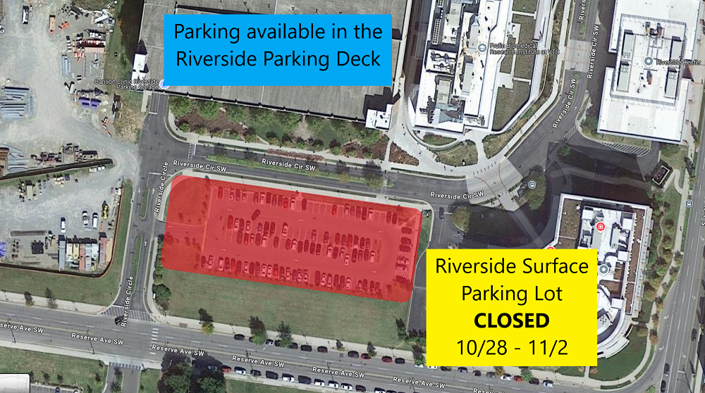 Riverside Parking Lot map