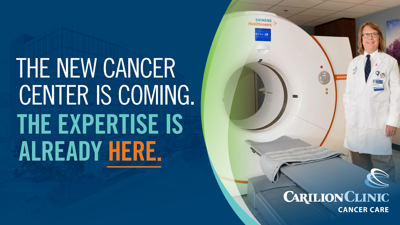Cancer Center lobby screen example