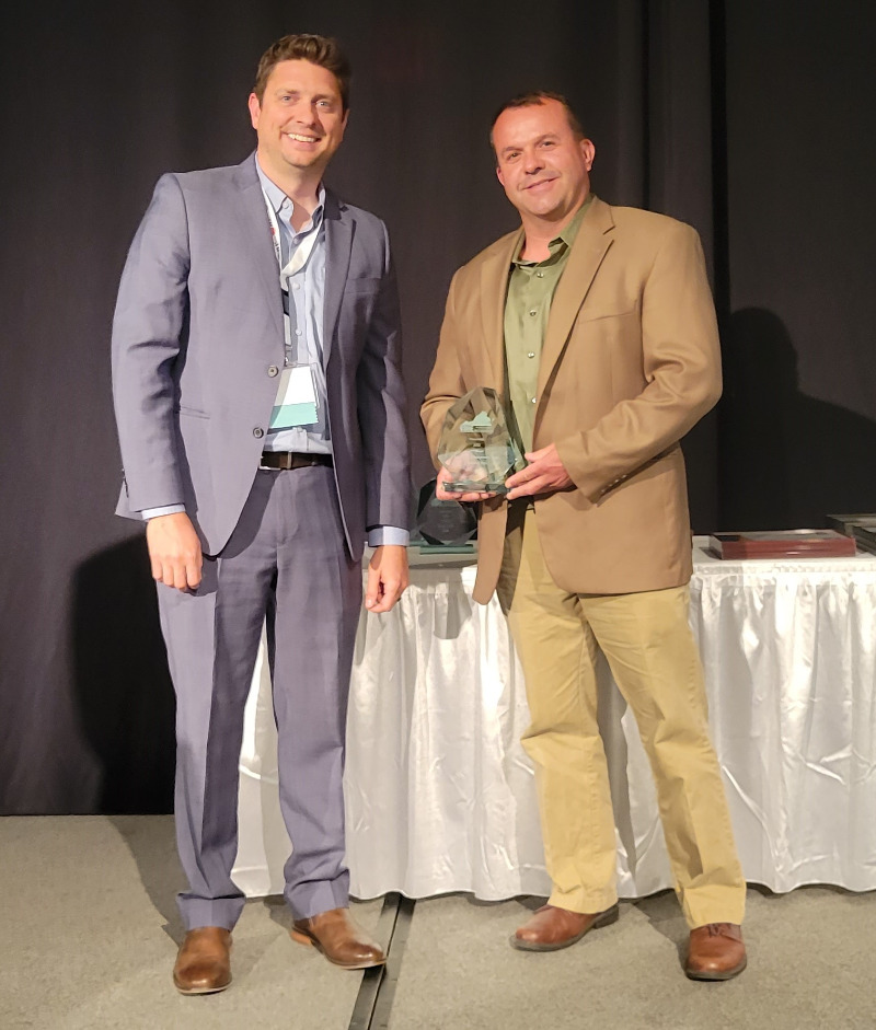 Members of the Emergency Management and Safety team on-stage accepting the Virginia Society of Healthcare EngineersTeamwork Award.