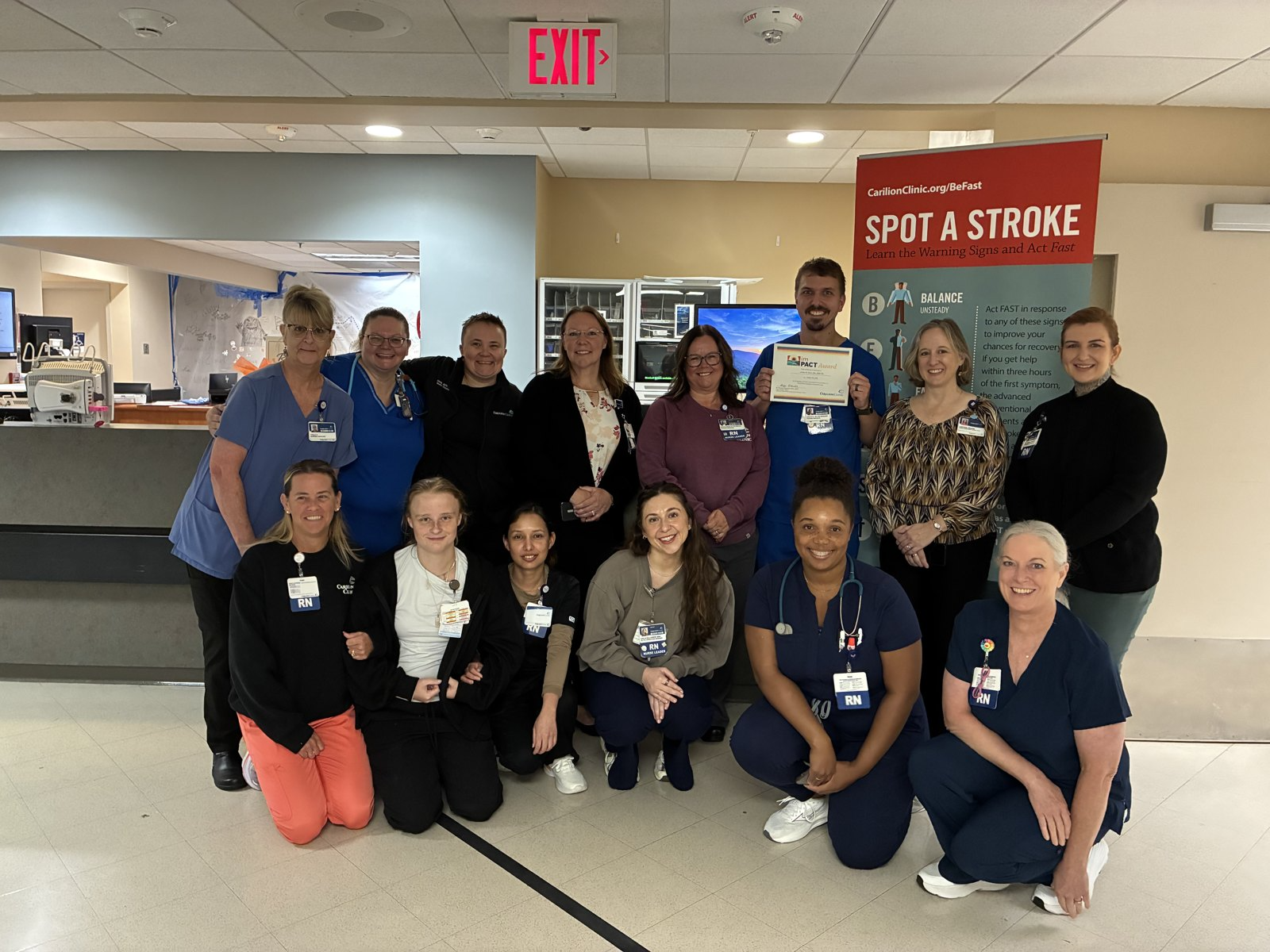 Jordan celebrating with the 7S Neuro PCU team
