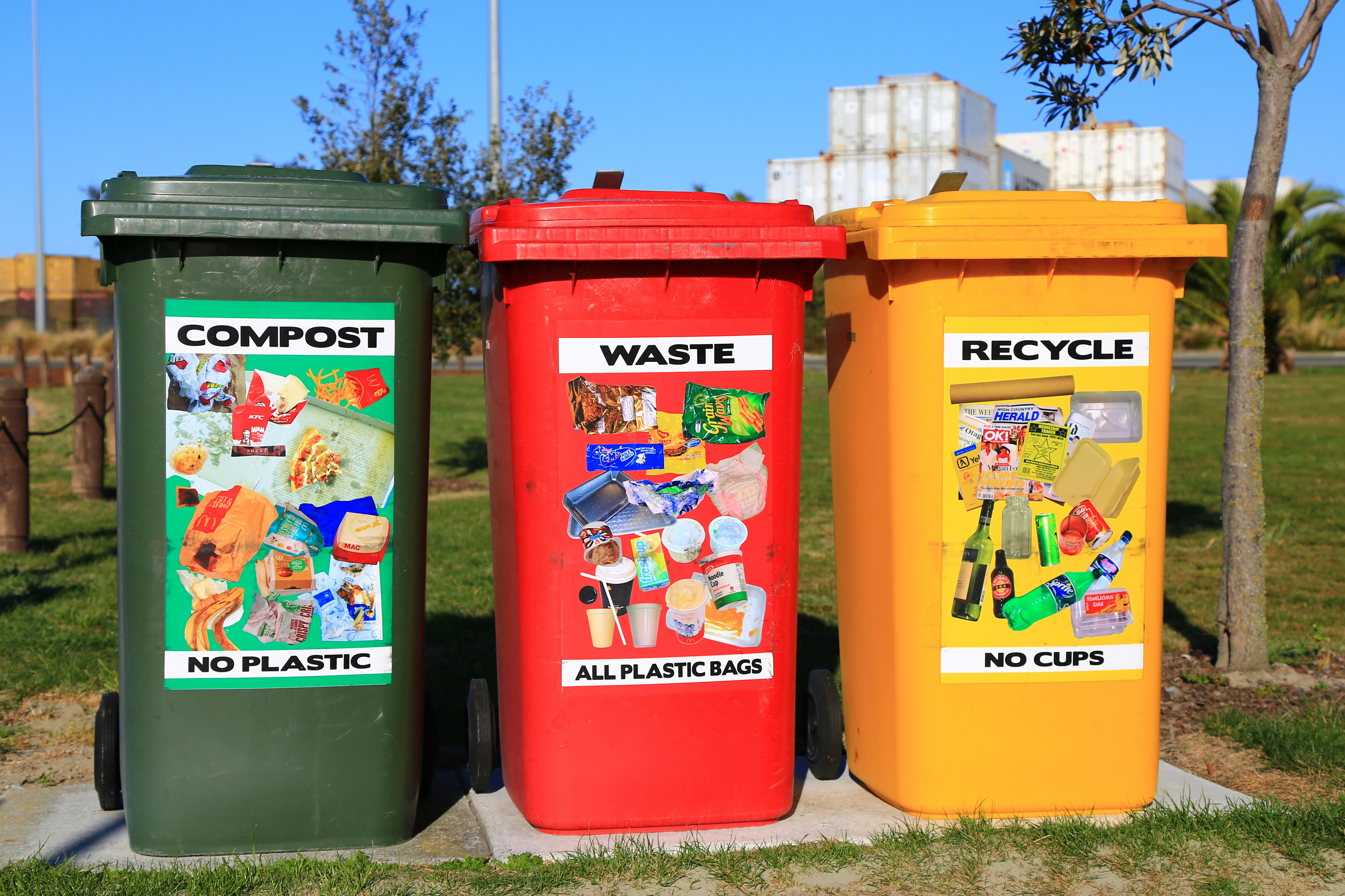 Waste disposal containers