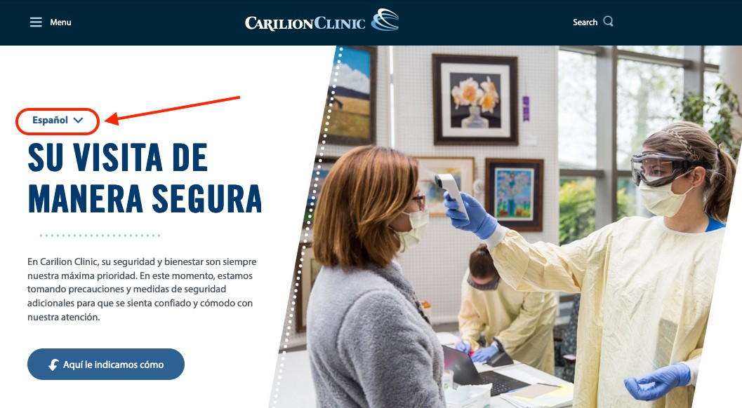 Spanish landing page