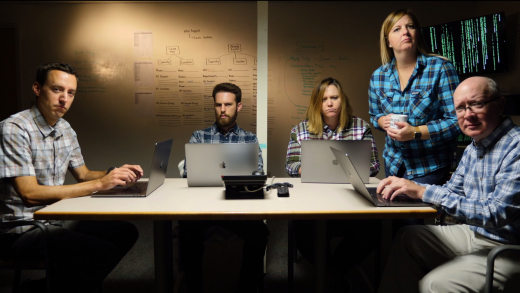 Pictured Right to Left: Scott Cooper, Kellen Lester, Amy Frye, no one special, Brian Porter