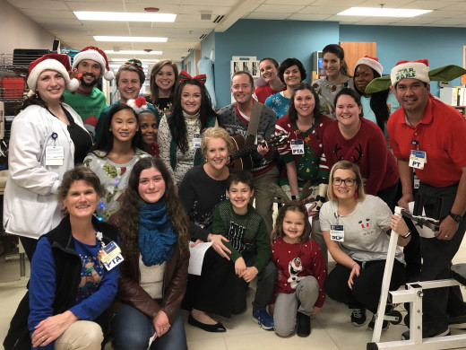 Nurses and Therapists Caroling