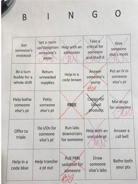 Bingo card
