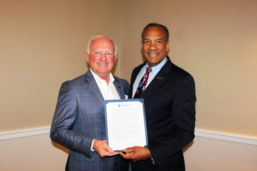 Jefferson College of Health Sciences Board of Directors Chairman Stephen Musselwhite and Dr. Nathaniel L. Bishop.