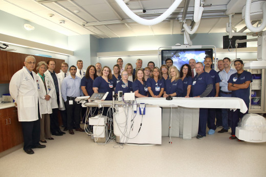 Cath Lab staff, physicians and CVI leaders gather to honor Dr. Gary Swank's legacy.