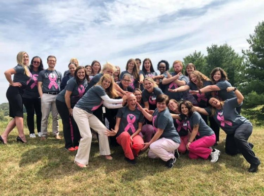 Office Staff Daleville showing their support for one of their own