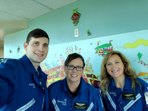 Life-Guard Flight Crew Visits Carilion Children's for the Holidays!