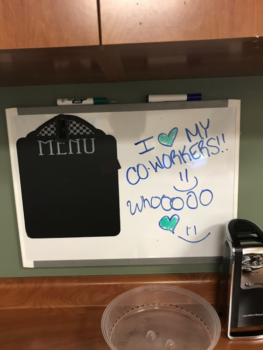 Message of support for co-workers