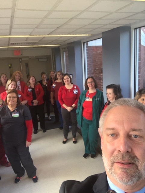 At leadership huddle there was a lot of red!!