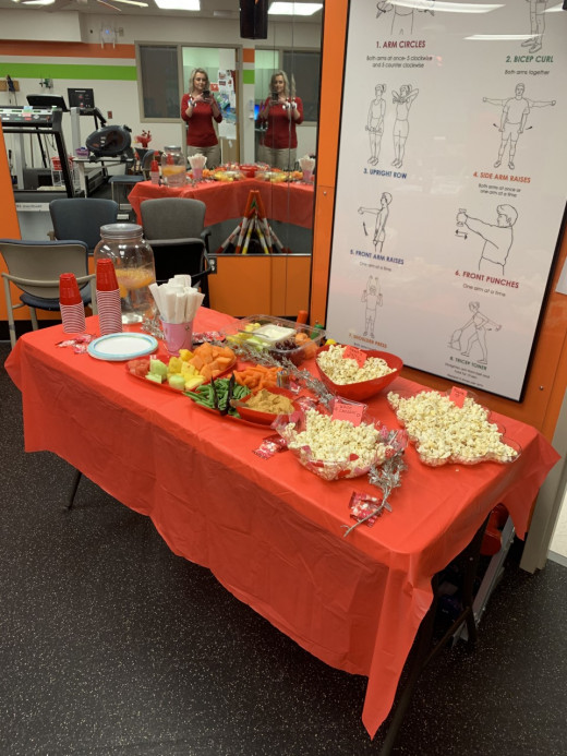 Cardiac Rehab shared health snacks at the open house