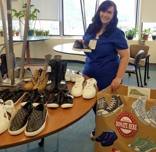 CC with shoe donation