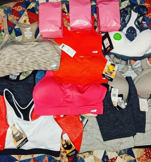 21 sports bras collected