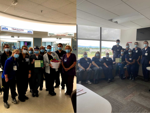 Award Winners (9SICU pictured on the left and 7 West on the right)