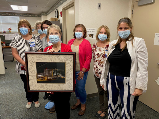 Cathy Fisher and some of her team