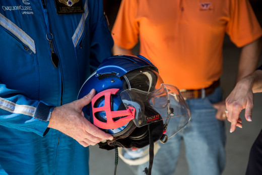 The helmet face shield developed by our COVID-19 Innovation Team