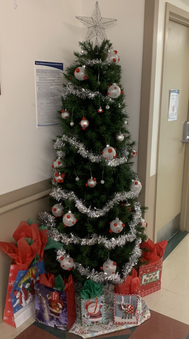 8 M PCU with their COVID Christmas Tree