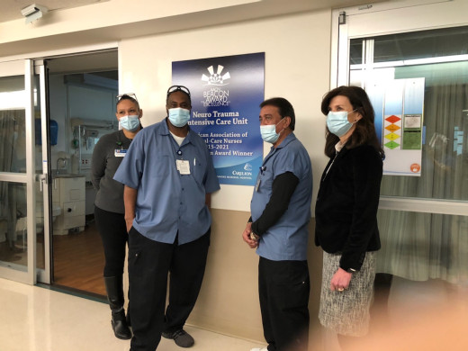 EVS team James and Alberto accompanied by Chief Medical Officer Dr. Kraemer.