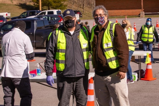  Sherriff Brian Hieatt and  Mike Hymes, CTCH Board Member and Supervisor Tazewell County Board