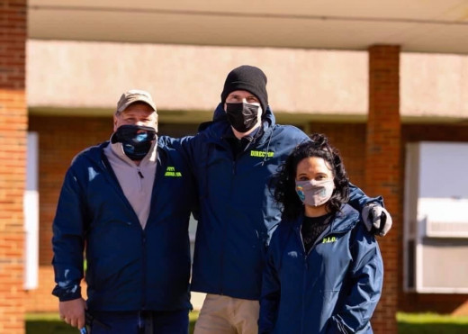 Barry Brooks, Tazewell County EMS Director, Eric Young, Tazewell County Administrator, and A.J. Robinson, Director of Communications and Tourism for Tazewell County