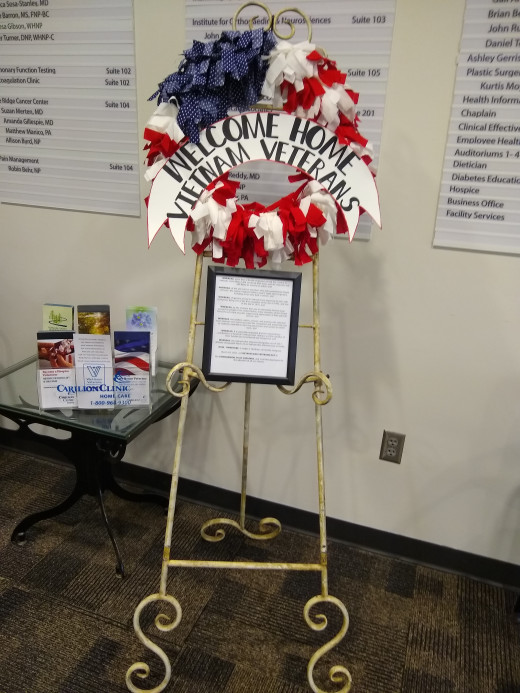 Welcome Home Vietnam Veterans Wreath Display