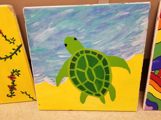 tile with turtle 