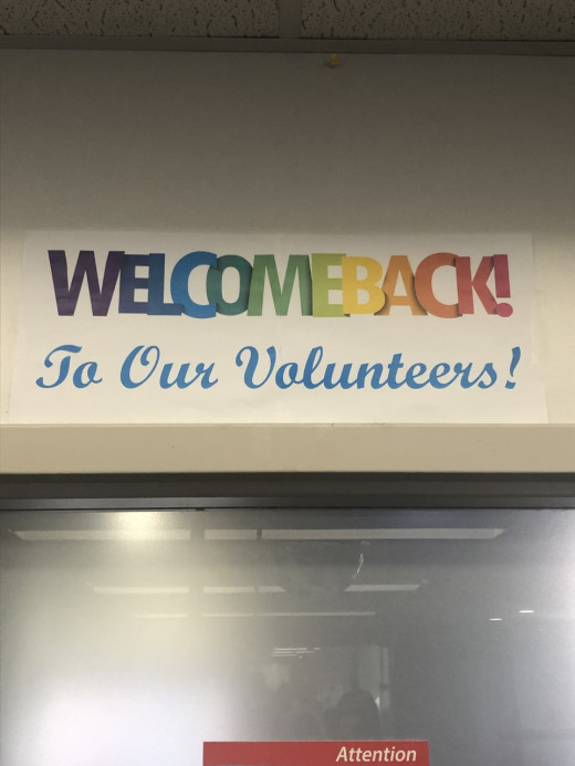 Volunteers banner.