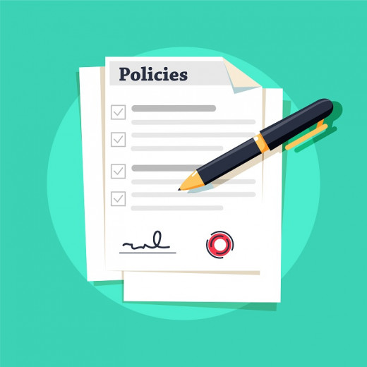 icon with pen and policy document