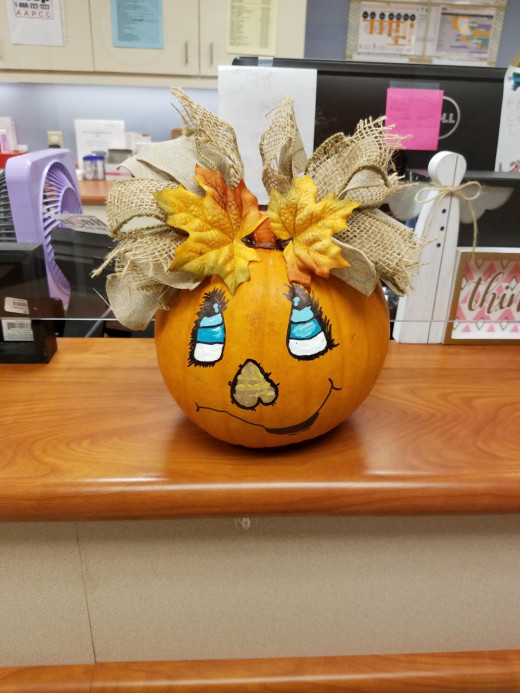 pumpkin art by Santana Bell, LPN