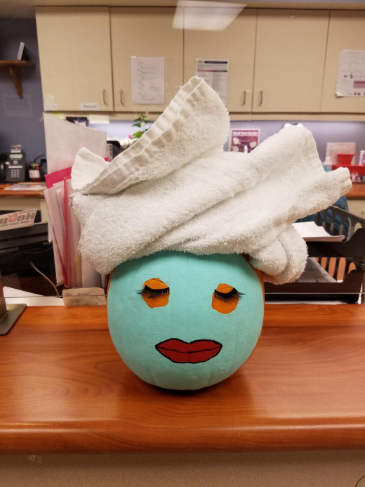 Pumpkin art by Tina Dix, LPN