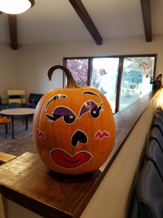 Pumpkin art by Karen Rogers, Referral Team 