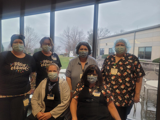 CGCH Dietary Services. Left to Right: Mandy Lucas, Gale Chrupcala, Tabitha Austin, Shelly Kinzer, Kathy Pitzer, Stephanie Matuszczyk 