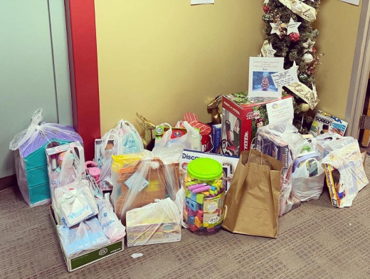 Gifts around the Angel Tree
